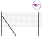 Ground Fix Welded Wire Fence 10 x 0.5 m PVC-Coated Steel Grey 3351798