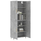 Highboard Concrete Grey 69.5x34x180 cm Engineered Wood 3199541