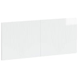 Wall-Mounted Headboard HOORN High Gloss White Engineered Wood 897409