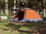 Camping Tent Cabin 4-Person Grey and Orange Quick Release 4005337