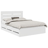 Bed Frame with Drawer White 160 x 200 cm Engineer Wood 3411818