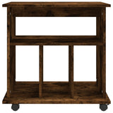 Rolling Cabinet Smoked Oak 60x45x60 cm Engineered Wood 826354