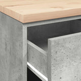 Garage Storage Cabinet Concrete Grey 40x51x85 cm Solid Wood Pine 860592