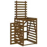 Wheelie Bin Storage Honey Brown 84x90x128.5 cm Solid Wood Pine 825103