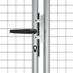 ZNTS Garden Gate Galvanised Steel 415x175 cm Silver 144300
