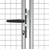ZNTS Garden Gate Galvanised Steel 415x175 cm Silver 144300