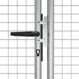 Garden Gate Galvanised Steel 400x125 cm Silver 144300
