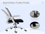 Mesh Office Chair, Computer Desk Chair with Flip-up Armrests, Lumbar Back Support and Swivel Wheels, T3398P330551
