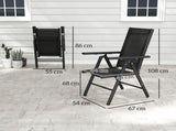 Set of 2 Folding Chair, Aluminium Frame Outdoor Camping Chairs with Breathable Mesh Back and Seat, T3398P314728