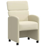 Dining Chairs with Wheels 2 pcs Cream 58 x 65 x 98 cm 42017884