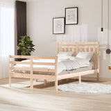 ZNTS Bed Frame without Mattress Small Double Solid Wood 3100624