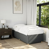 Bed Frame without Mattress Dark Grey 90x190 cm Single Fabric 3284695