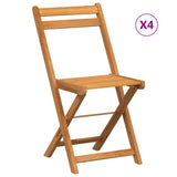 Folding Bistro Chairs 4 pcs Solid Wood Acacia 3216305