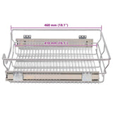Pull-Out Wire Baskets 2 pcs Silver 500 mm 50480