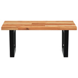 Basin Shelf Wall Mounted Steel and Solid Wood Acacia 3302771