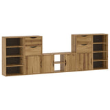 5 Piece TV Units with Storage "ODDA" Solid Wood Pine 3365368