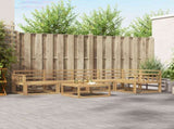 Outdoor Sofa Set 6 pcs White 79 x 79 x 37 cm Solid Acacia Wood 3386473