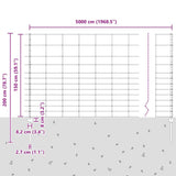 Wild Fence with Posts 50 x 1.5 m 3337161