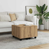 Coffee Table Artisan Oak 60x60x38 cm Engineered Wood 856549