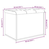 Storage Bench Sonoma Oak 62x42x45 cm Engineered Wood 835042
