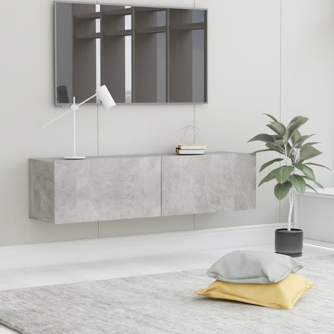 ZNTS TV Cabinet Concrete Grey 120x30x30 cm Engineered Wood 801494