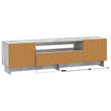 LED TV Cabinet Concrete Grey Engineered Wood 896028