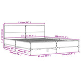 Bed Frame without Mattress Black 135x190 cm Double 3280027