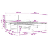 Double Bed Frame with Headboard ROSTOCK White 200 x 200 cm 3405460