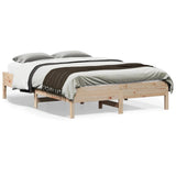Bed Frame without Mattress 140x190 cm Solid Wood Pine 842714