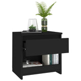 ZNTS Bedside Cabinets 2 pcs Black 40x30x39 cm Engineered Wood 803446