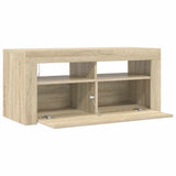 TV Cabinet with LED Lights Sonoma Oak 90x35x40 cm 804322