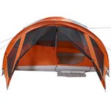 Family Tent Tunnel 6-Person Grey and Orange Waterproof 4009460