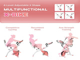 2-in-1 Folding Exercise Bike with 8-Level Magnetic Resistance, Arm Resistance Band, Pulse Sensor, T3398P376861