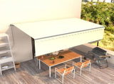 Manual Retractable Awning with Blind 5x3m Cream 3069457