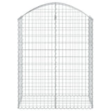 Arched Gabion Basket 100x50x120/140 cm Galvanised Iron 153436