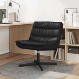Swivel Chair Black 63 x 75 x 76 cm Shiny PU 42007346