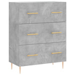 Highboard Concrete Grey 69.5x34x180 cm Engineered Wood 3195839