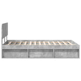 Bed Frame with Headboard Concerte 120 x 200 cm Solid Pine Wood 3412099