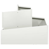 Garden Planter White 60 x 60 x 50 cm Cold-rolled Steel 873572