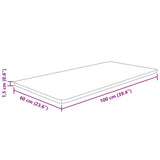 Bathroom Countertop 100x60x1.5 cm Untreated Solid Wood 342927