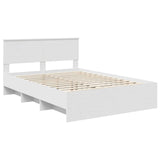 Bed Frame with Headboard White 140 x 200 cm Engineered Wood 3408851
