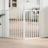 Dog Gate Foldable 2 Panels White 160 cm Poplar Wood 352186