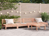 Garden Sofa Set of 4 Natural Wood Solid Douglas Fir wood 63.5 cm 838010
