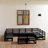 11 Piece Garden Lounge Set Solid Pinewood 3076173