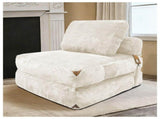 3 in 1 Convertible Corduroy Floor Sofa Bed, Oversized Fold Out Chaise Lounge with High Density T5592P539604