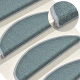 ZNTS Stair Mats 30 pcs Blue 56x17x3 cm 3365742