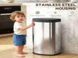 55L Sensor Bin with Soft-Close Lid, Automatic Touchless Motion Sensor Kitchen Bin with Fingerprint T3398P424968