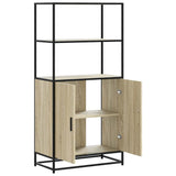 Highboard Sonoma Oak 68x35x139 cm Engineered Wood and Metal 849050
