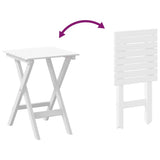 Rocking Chairs 2pcs with Foldable Table White Solid Wood Poplar 3281592