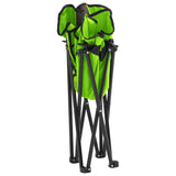 ZNTS Camping Chairs with Pocket Foldable 2 pcs Green 366552